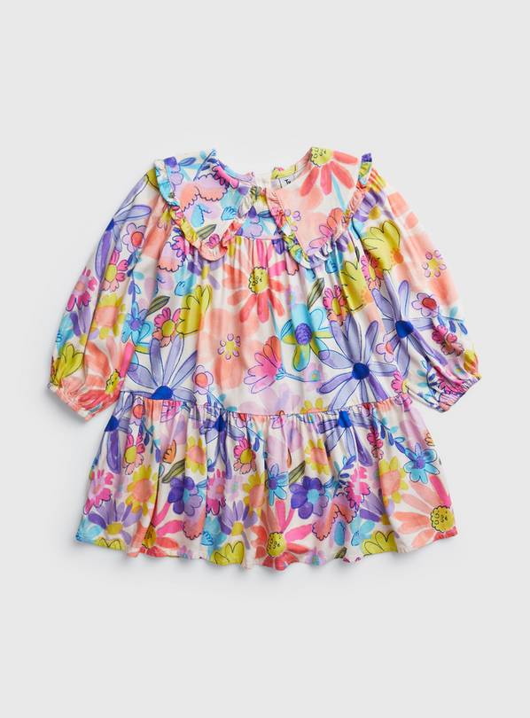 Floral Collar Dress 6-7 years